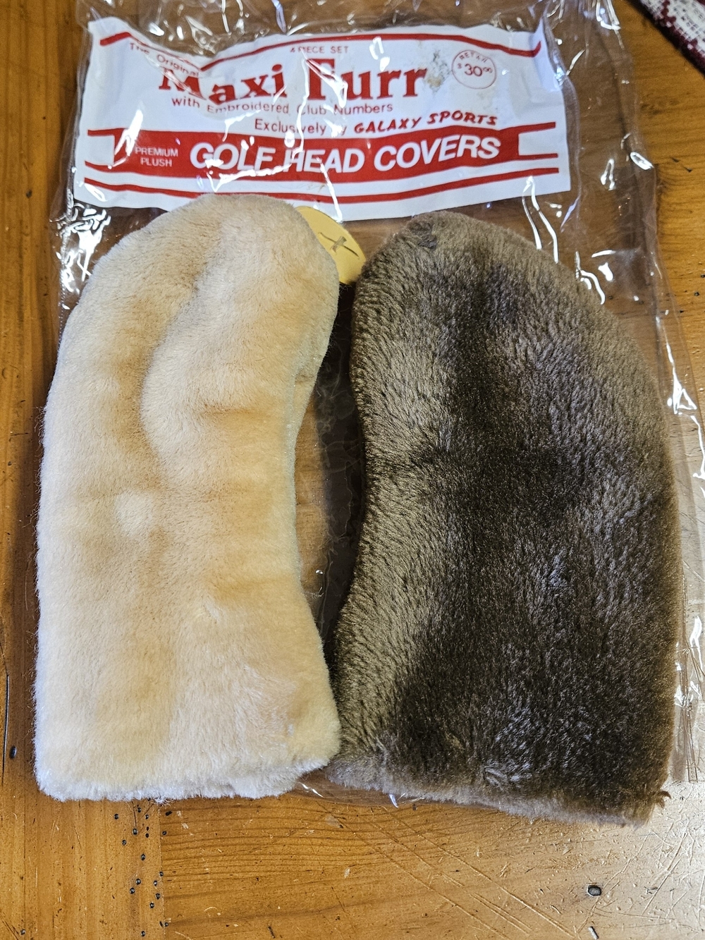Maxi Furr Golf Head Covers - Beige & Brown